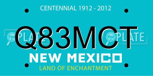 Q83MCT New Mexico License Plate