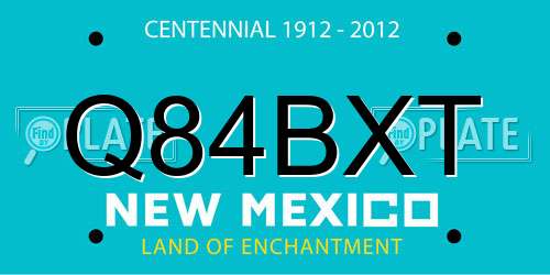 Q84BXT New Mexico License Plate