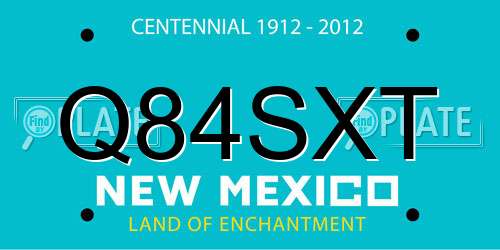 Q84SXT New Mexico License Plate