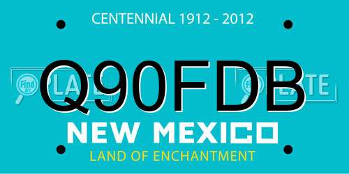 Q90FDB New Mexico License Plate