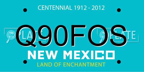 Q90FOS New Mexico License Plate