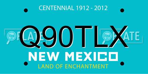 Q90TLX New Mexico License Plate