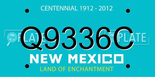 Q9336C New Mexico License Plate