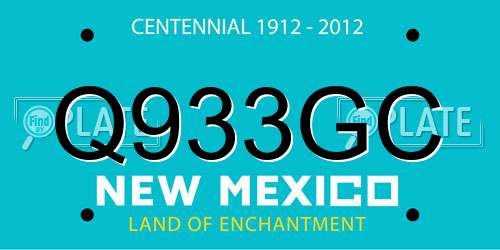 Q933GC New Mexico License Plate