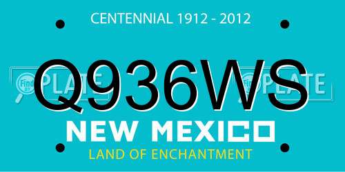 Q936WS New Mexico License Plate