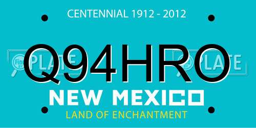 Q94HRO New Mexico License Plate