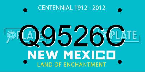 Q9526C New Mexico License Plate