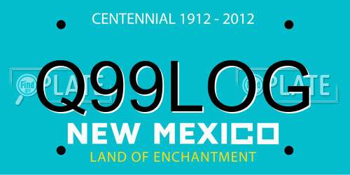 Q99LOG New Mexico License Plate