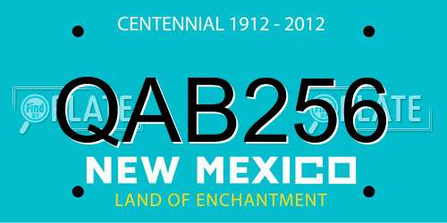 QAB256 New Mexico License Plate