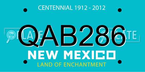 QAB286 New Mexico License Plate