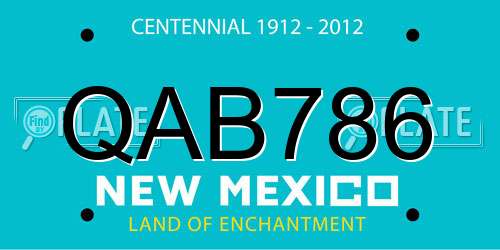 QAB786 New Mexico License Plate