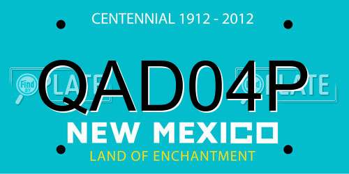 QAD04P New Mexico License Plate