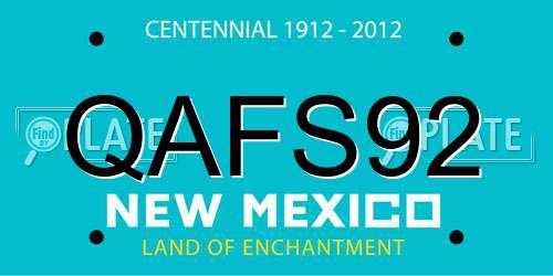 QAFS92 New Mexico License Plate