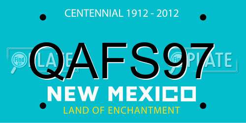 QAFS97 New Mexico License Plate
