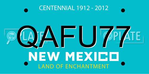QAFU77 New Mexico License Plate