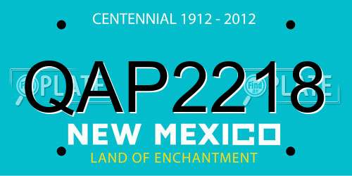 QAP2218 New Mexico License Plate