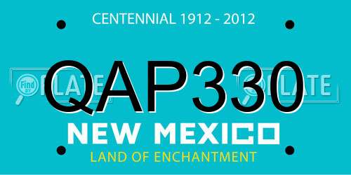 QAP330 New Mexico License Plate
