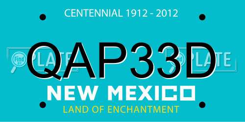 QAP33D New Mexico License Plate