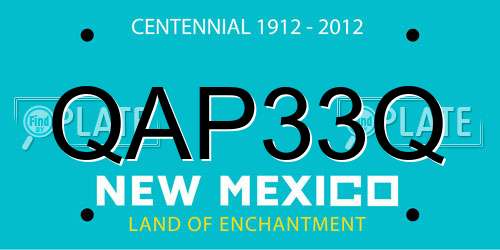 QAP33Q New Mexico License Plate