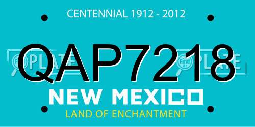 QAP7218 New Mexico License Plate
