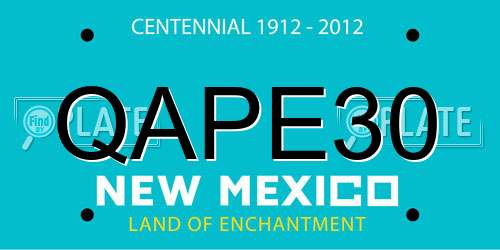 QAPE30 New Mexico License Plate