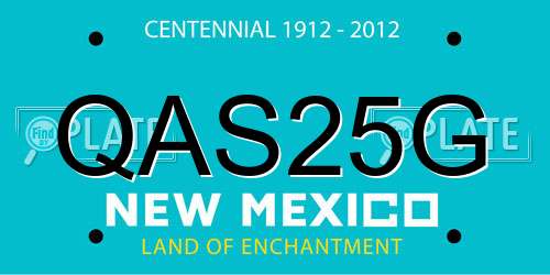 QAS25G New Mexico License Plate