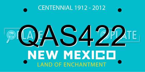 QAS422 New Mexico License Plate