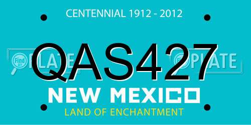QAS427 New Mexico License Plate