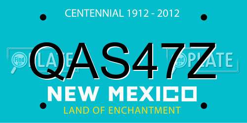 QAS47Z New Mexico License Plate
