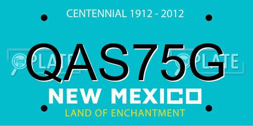 QAS75G New Mexico License Plate