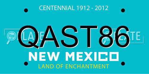 QAST86 New Mexico License Plate