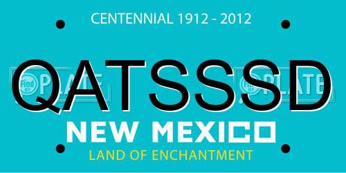 QATSSSD New Mexico License Plate