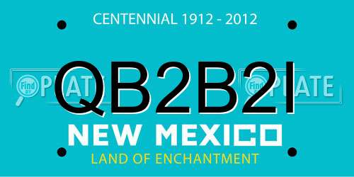 QB2B2I New Mexico License Plate