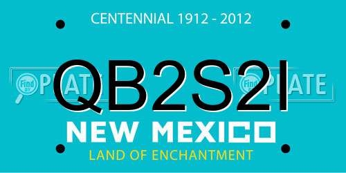 QB2S2I New Mexico License Plate