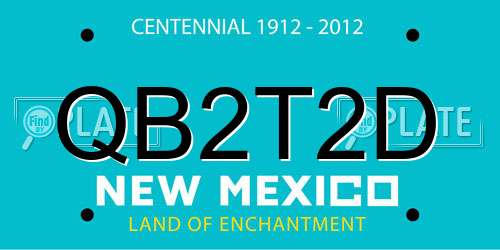 QB2T2D New Mexico License Plate