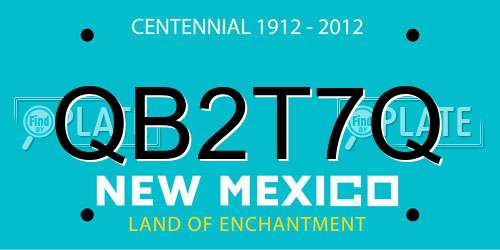 QB2T7Q New Mexico License Plate