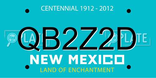QB2Z2D New Mexico License Plate