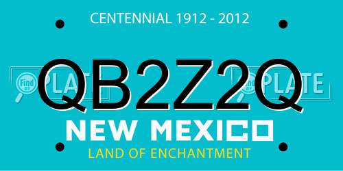 QB2Z2Q New Mexico License Plate