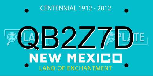QB2Z7D New Mexico License Plate