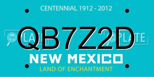 QB7Z2D New Mexico License Plate