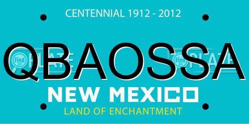QBAOSSA New Mexico License Plate
