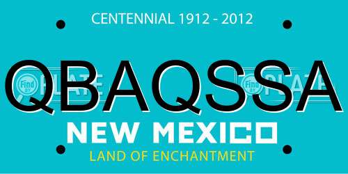 QBAQSSA New Mexico License Plate