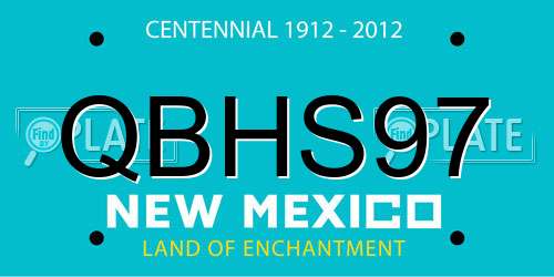 QBHS97 New Mexico License Plate