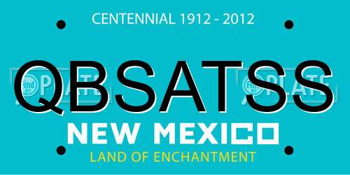 QBSATSS New Mexico License Plate