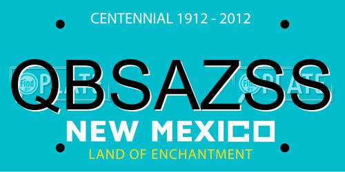 QBSAZSS New Mexico License Plate