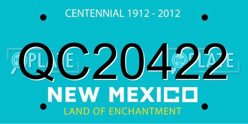 QC20422 New Mexico License Plate