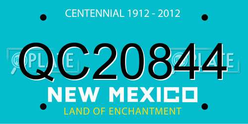QC20844 New Mexico License Plate