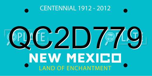 QC2D779 New Mexico License Plate