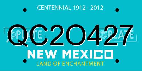 QC2O427 New Mexico License Plate