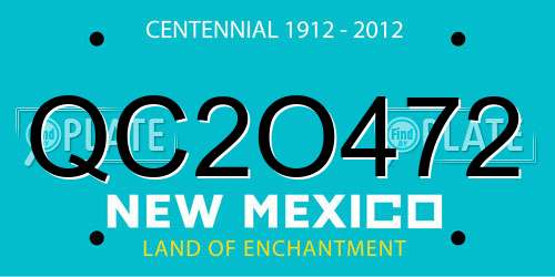 QC2O472 New Mexico License Plate